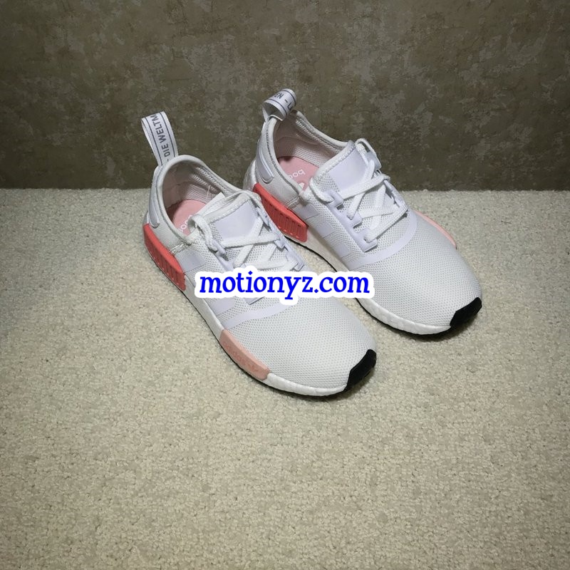 Real Boost Adidas NMD R1 PK White Pink GS